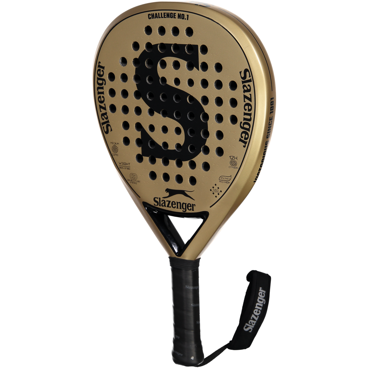 Slazenger Padel Challenge Padel Racket No.1 Hybrid 12K (Gold)