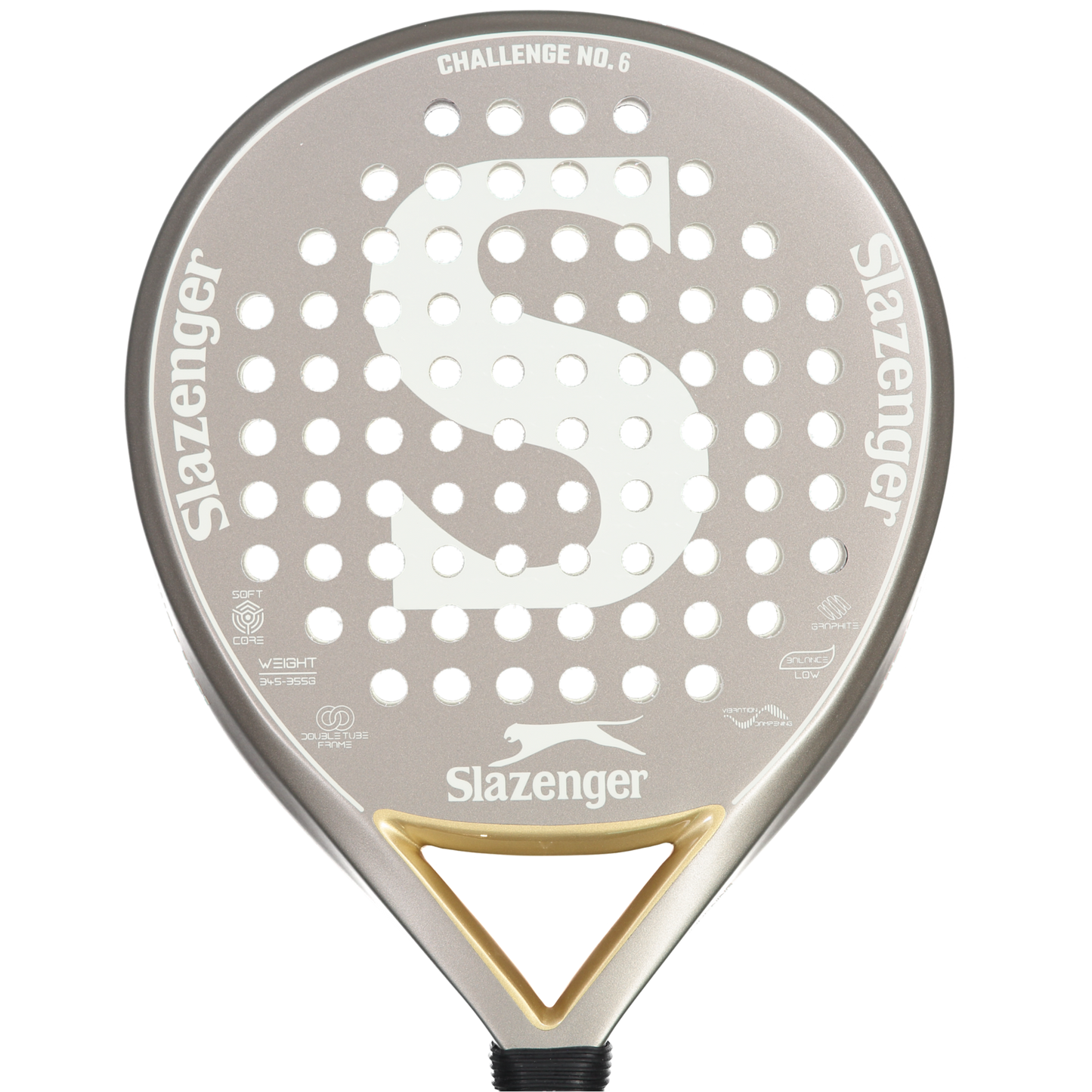 Slazenger Padel Challenge Padel Racket No.6 Round Graphite (Silver)