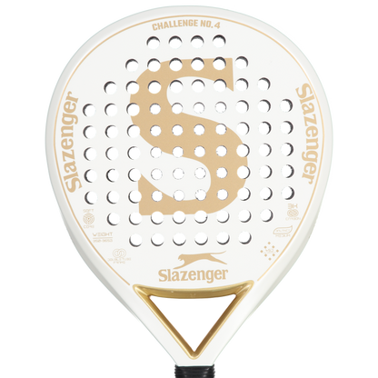Slazenger Padel Challenge Padel Racket No.4 Round 3K (White)