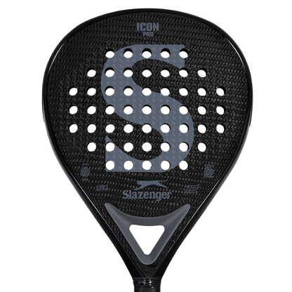 Slazenger Padel Panther Padel Racket Icon Pro Teardrop 12K (Black)