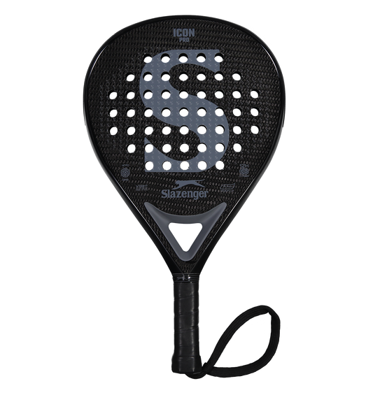 Slazenger Padel Panther Padel Racket Icon Pro Teardrop 12K (Black)