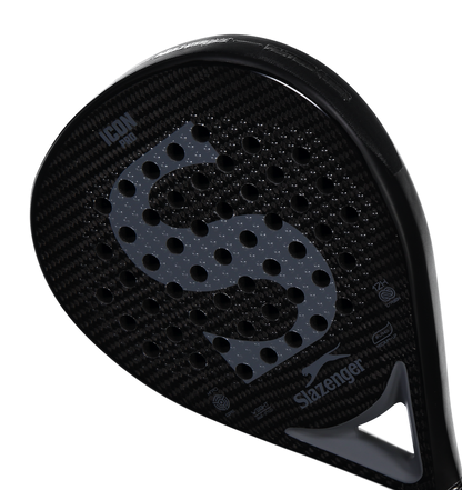 Slazenger Padel Panther Padel Racket Icon Pro Teardrop 12K (Black)